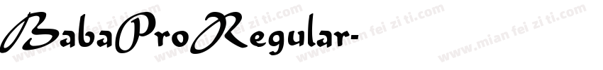 BabaPro Regular字体转换